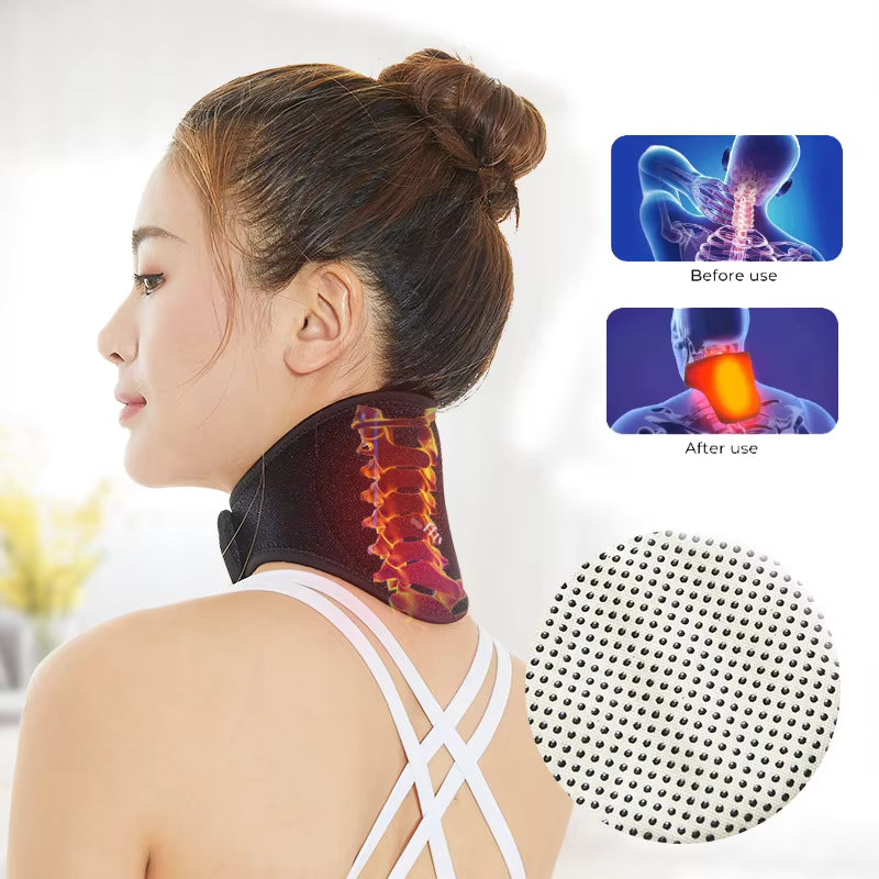 Tourmaline Heating Neck Protector Neck Warm Sleeve with Magnet Maintenance Hot Compress Neck Support Neck Brace Dropshipping